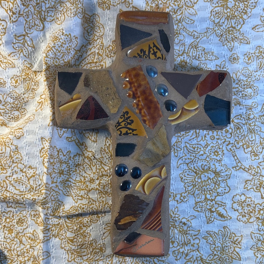 Mosaic Cross Wall Art - Multicolor